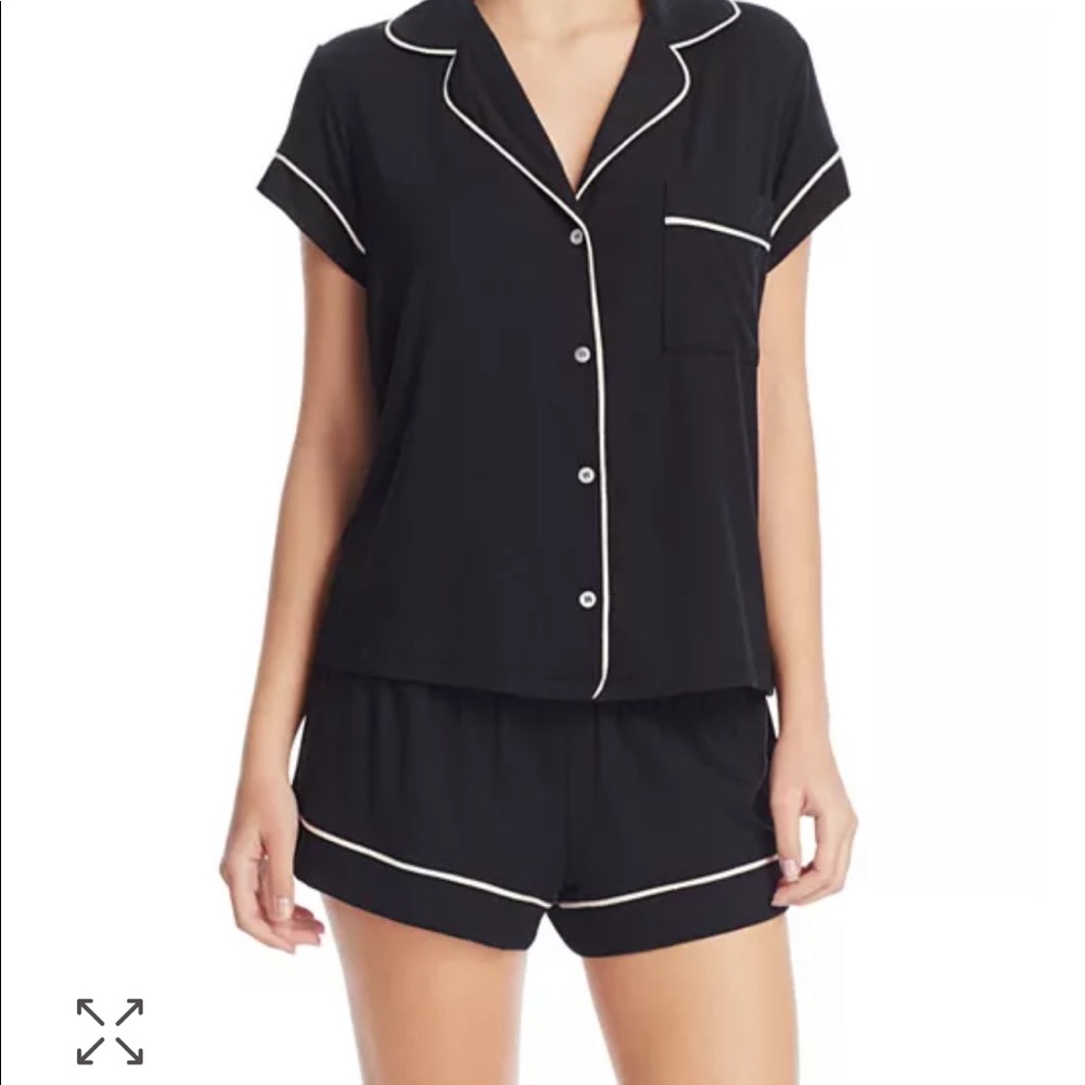NWOT Eberjey Gisele Shortie Short Black/Sorbet